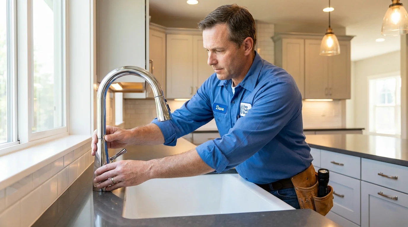 Kitchen faucet installation by Johns Plumbing LLC in Plainfield